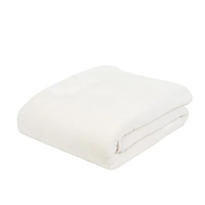 Afbeelding van Plaid 100 % polyester woolwit Cashmere feeling zacht en glanzend 130 x 170 cm
