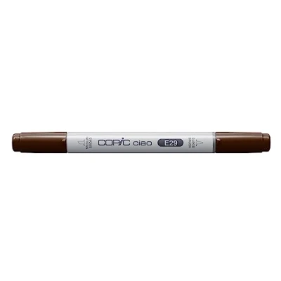 Afbeelding van Copic Ciao Grafische marker met dubbele punt, 11 g, bruin (Burnt Umber) 12 x 150 mm