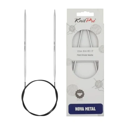 Afbeelding van KnitPro Nova Metal rondbreinaalden 50cm 3.25mm.