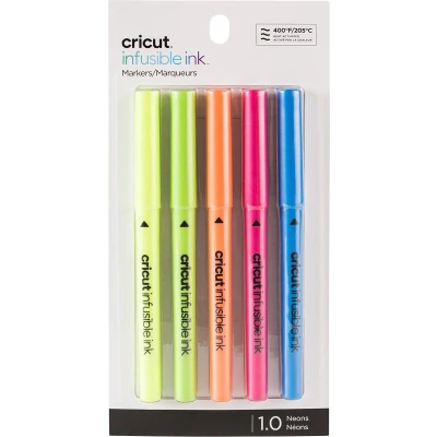 Afbeelding van Cricut Explore/Maker Infusible Ink Medium Point 5 Pack Brights Stiftset Neon pink, Neonblauw, oranje, geel, groen