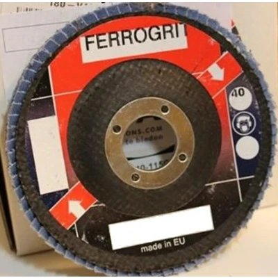 Afbeelding van Ferrogrit lamellenschijf diam 125mm schuin blauw K80