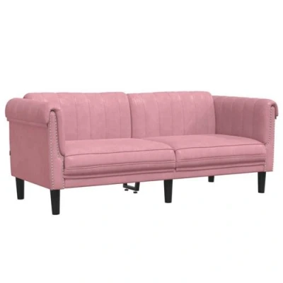 Afbeelding van vidaXL 2 zitsbank fluweel roze