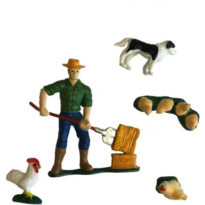Afbeelding van Dutch Farm Boer Met Boerderijdieren 5 Delig