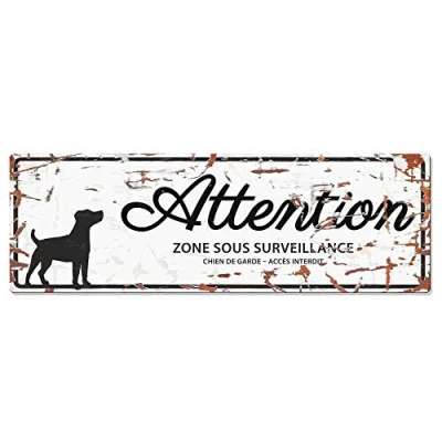Afbeelding van D&amp;d Home Waakbord Hond Warning Sign Jack Russel F 40x14cm Wit 1st