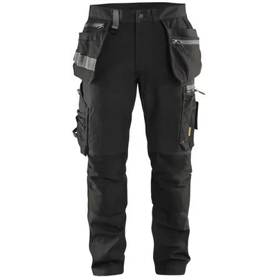 Afbeelding van Blaklader Werkbroek met stretchpanelen en spijkerzakken 1599 1860 Zwart D84