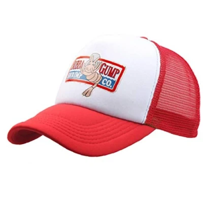 Afbeelding van Cosplay Kostuum Unisex Zomer Garnalen Snapback Bos Gump Mesh Baseball Trucker Cap, Rood, 58 60, Rood