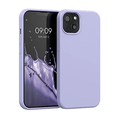 Afbeelding van kwmobile telefoonhoesje compatibel met Apple iPhone 13 Hoesje siliconen coating Smartphone case in pastel lavendel