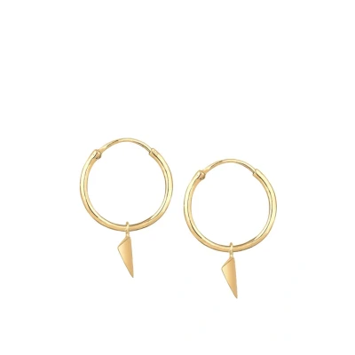Afbeelding van Elli Triangle Oorbellen, Dames, Maat: One Size, Gold coloured