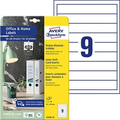 Image de AVERY Zweckform Etiquettes d&#039;insertion pour dos de classeur