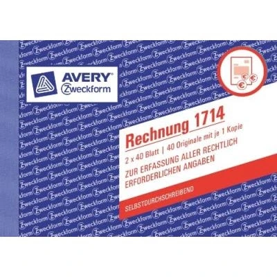 Image de Avery zweckform formularbuch rechnung, sd, 2 x 40 blatt 1714