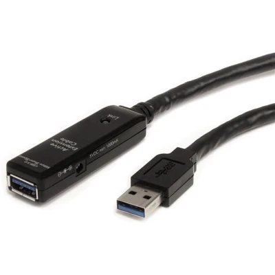 Afbeelding van USB kabel Startech USB3AAEXT10M A Zwart
