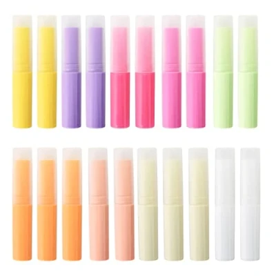 Afbeelding van 20 stuks lege lippenstiftbuizen, lippenbalsem, containers voor buis het maken van lipgloss, doe zelf lippenbalsem en deodorant balsem (5 g) (meerkleurig)