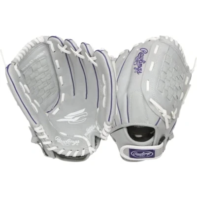 Afbeelding van Rawlings SCSB12PU Sure Catch Softbal Handschoen Jeugd 12 inch Grijs/Paars