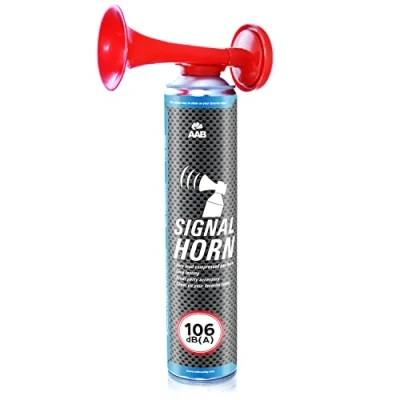 Afbeelding van AABCOOLING Signal Horn buitengewone bruine hoorn voor perslucht, tot 320 piepjes, claxon met brandbaar gas, luchthoorn, gasmisthoorn, luchthoorn