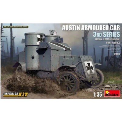 Afbeelding van 1:35 MiniArt 39010 Austin Armoured Car 3rd Series with Interior Kit Plastic Modelbouwpakket