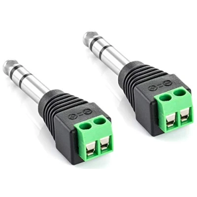 Afbeelding van Poppstar Audio Jack (adapter 6,35 mm jackplug stereo (m.) naar 2 pins klemblok), stuks