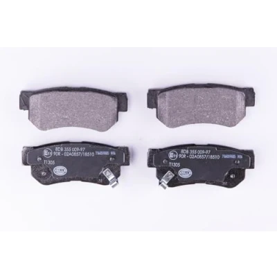 Afbeelding van HELLA 8DB 355 009 971 Remblokkenset Met akoestische slijtagewaarschuwing toebehoren HYUNDAI: Getz, Tucson, Trajet, KIA: Optima / K5, Sportage II
