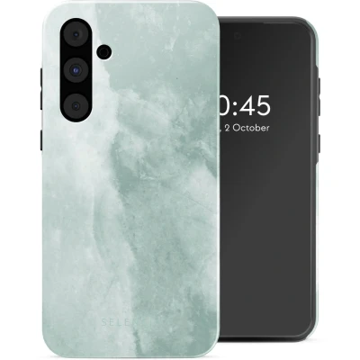 Afbeelding van Selencia Hoesje Geschikt voor Samsung Galaxy A55 Vivid Backcover Marble Grayed Jade