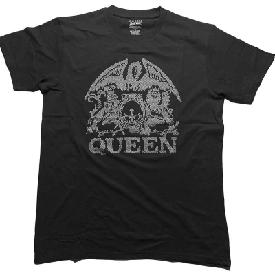 Afbeelding van Queen Crest Heren T shirt M Zwart