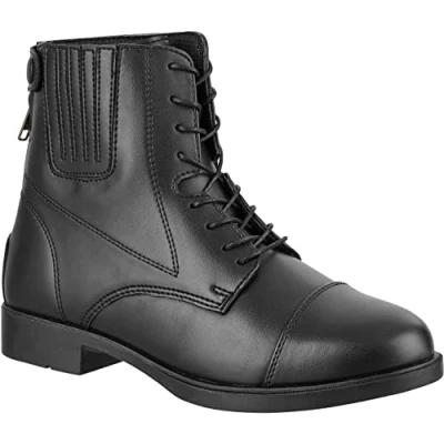 Afbeelding van RL24 Jodhpur Rijlaarzen Companion BZ Lace leer zwart enkellaarzen, zwart.