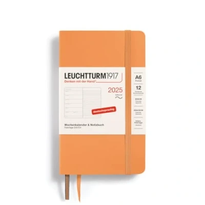 Afbeelding van LEUCHTTURM1917 370530 Weekoverzichten en zakagenda 2025, DIN A6, softcover, abrikoos, Duits