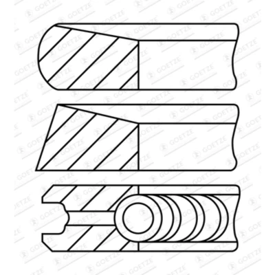 Afbeelding van GOETZE ENGINE 08 448600 00 Zuigerveer 91,1 HYUNDAI: H 1 Van