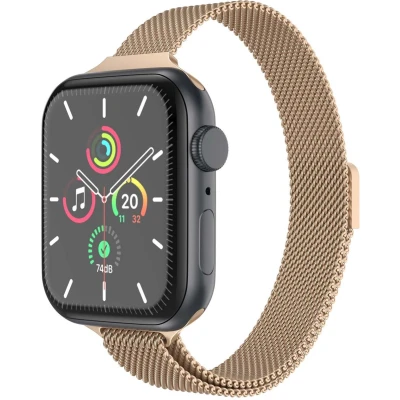 Afbeelding van imoshion Slim Milanees bandje voor de Apple Watch Series 1 t/m 9 / SE (38/40/41 mm) 10 (42 Goud