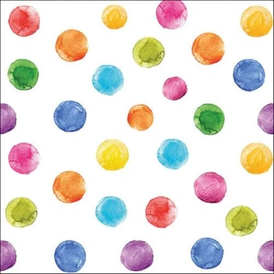 Afbeelding van Polka dots white