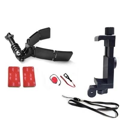 Afbeelding van WANGCL Motorcamera montageset met kinriem voor GoPro Hero Insta360 DJI Osmo Action AKASO SJCAM