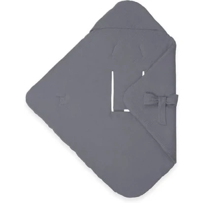 Afbeelding van Hauck Snuggle So Cosy Universele katoenen wikkeldeken voor pasgeborenen, babyschaal, kinderzitje, reboard, kinderwagen, buggy, wip met 5 punts riem, wasbaar op 30 graden, steen