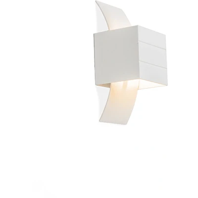 Afbeelding van QAZQA Moderne wandlamp wit Amy