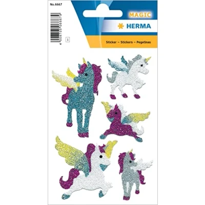 Afbeelding van HERMA 6667 Stickers Magic Eenhoorn, diamant glitters