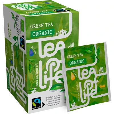 Afbeelding van Green Tea Biologisch &amp; Fairtrade of Life 25 theezakjes