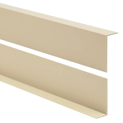 Afbeelding van Quest PVC randbeschermingshoek, zonder plakband, randband en hoekbescherming, hoekprofiel, 50 x 20 mm, 200 cm, beige