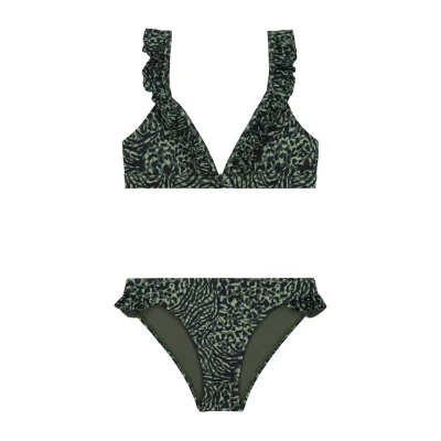 Afbeelding van Shiwi Bikini SET BELLA FIXED TRIANGLE RUFFLE forest groen 170/176