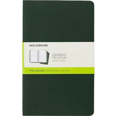 Afbeelding van Moleskine Cahier Journals Large Blanco Groen set van 3