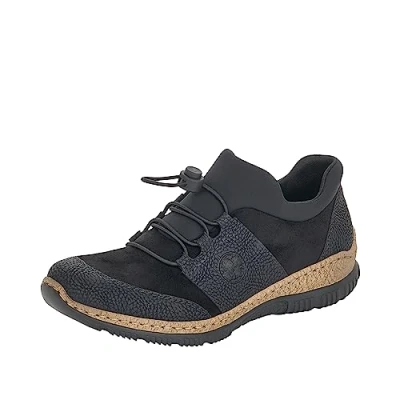 Afbeelding van Rieker dames sneaker n32x8, Zwart N32x8 00
