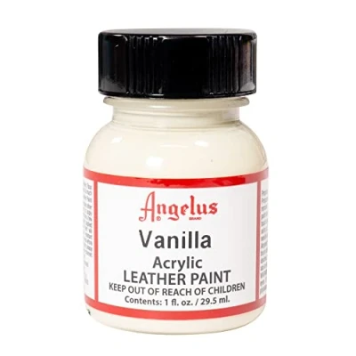 Afbeelding van Angelus Leather Acrylic Paint textielverf voor leren stoffen acrylbasis Vanilla White 29,5ml