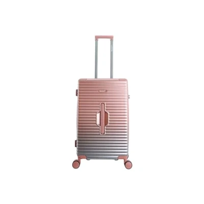 Afbeelding van Saxaoline Blue Elite Trunk harde koffer / Trolley Reiskoffer (Medium) Roze