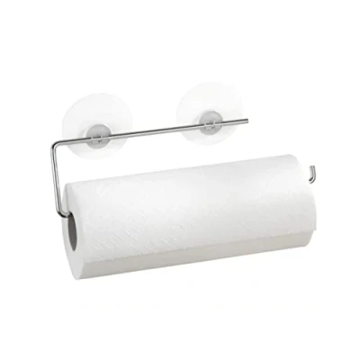 Afbeelding van Wenko Keukenrolhouder Static loc 8,5 X 30 Cm Staal Chroom