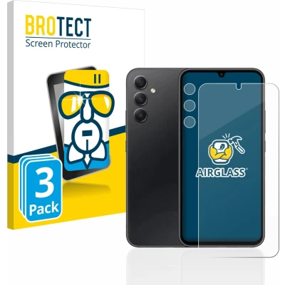 Afbeelding van BROTECT Screenprotector voor Samsung Galaxy A34 5G (Voor+Camera) Folie Beschermfolie Beschermglas transparant (3 Stuks)