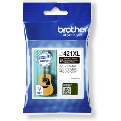 Afbeelding van Brother LC 421XLBK Inktcartridge Zwart Hoge capaciteit