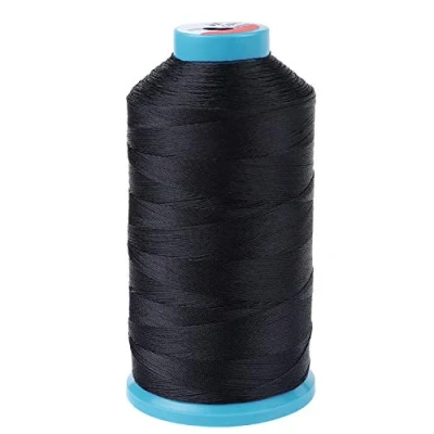 Afbeelding van Aussel N zwart geknoopt nylon garen 1500 yard maat T70 # 69 voor bekleding, buitenmarkt, gordijnen, glaskralen, bagage, zilver?