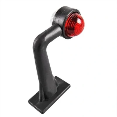 Afbeelding van Pro Plus Breedtelamp Rood en Wit Haaks 185 mm 12 Volt