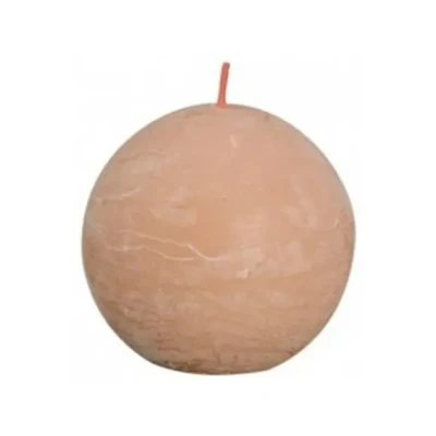 Afbeelding van Rustiek Shine bolkaars diameter76mm Misty Pink Bolsius