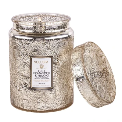 Afbeelding van Japonica Collection Gilt Pomander &amp; Hinoki Large Jar Candle Geurkaars 510 gr