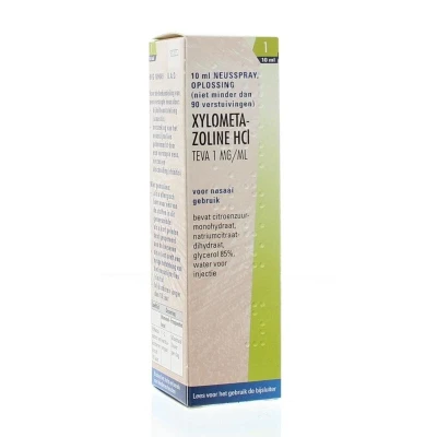 Afbeelding van Xylometazoline Hcl Teva Neusspray 1mg/ml (10 ml). eFarma