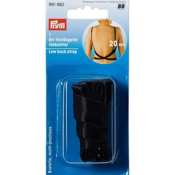 Afbeelding van BH Bretellen Rugvrij Zwart 20mm 86% Polyamide, 14% Elastan