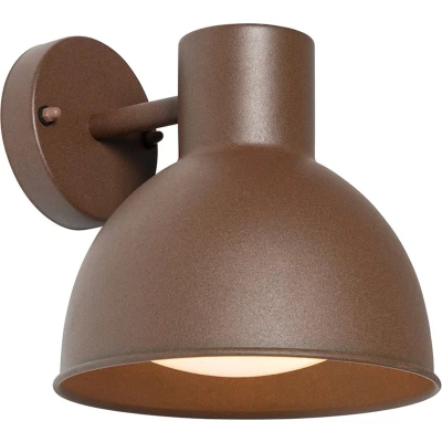 Afbeelding van QAZQA Industriële buitenwandlamp roestbruin rond IP44 Natas