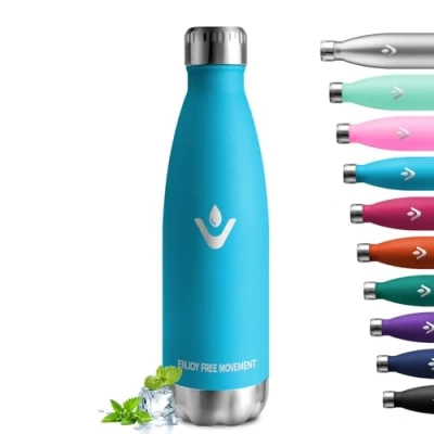 Image de bouteille thermique 750 ml, d&#039;eau en acier inoxydable, anti fuite, réutilisable, sans BPA, pour enfants, filles, école, voyage, adulte, extérieur, double paroi isolante